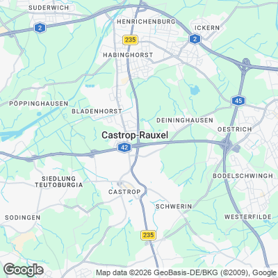 Karte von Castrop-Rauxel und Umgebung