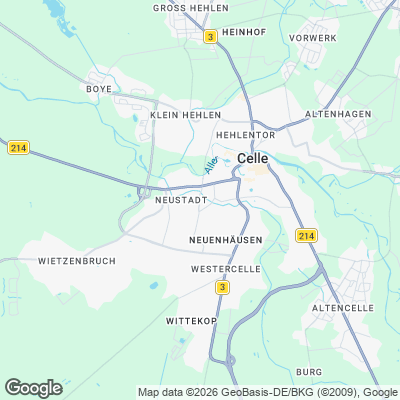 Karte von Celle und Umgebung