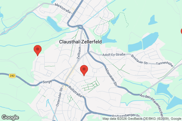 Karte mit Entrümpelungsaufträgen in Clausthal-Zellerfeld