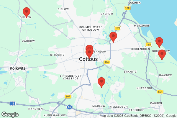 Karte mit Entrümpelungsaufträgen in Cottbus