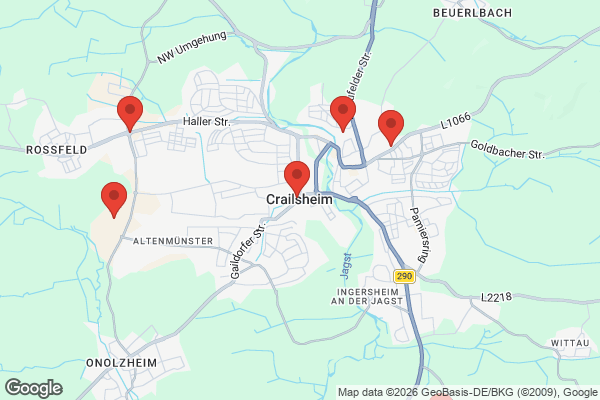 Karte mit Entrümpelungsaufträgen in Crailsheim