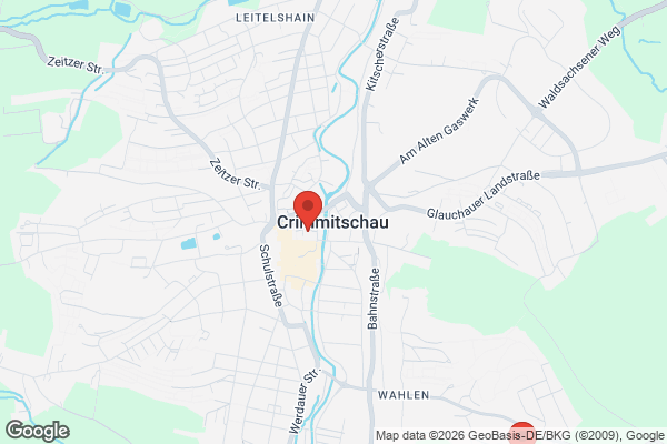 Karte mit Entrümpelungsaufträgen in Crimmitschau