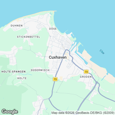 Karte von Cuxhaven und Umgebung