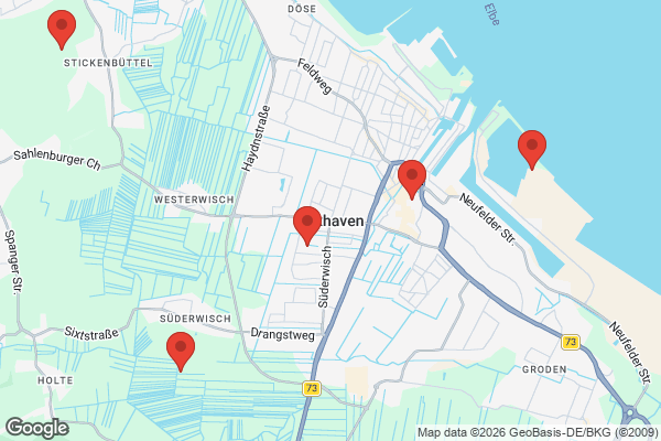 Karte mit Entrümpelungsaufträgen in Cuxhaven