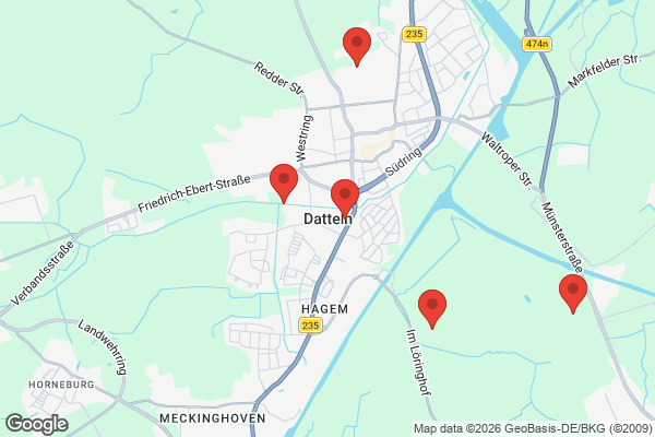 Karte mit Entrümpelungsaufträgen in Datteln