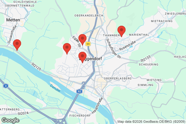 Karte mit Entrümpelungsaufträgen in Deggendorf