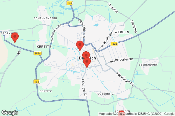 Karte mit Entrümpelungsaufträgen in Delitzsch
