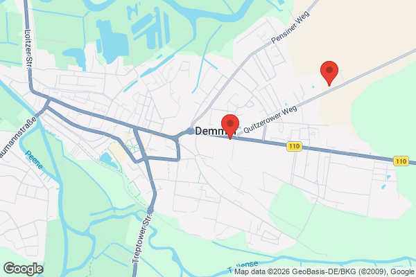 Karte mit Entrümpelungsaufträgen in Demmin