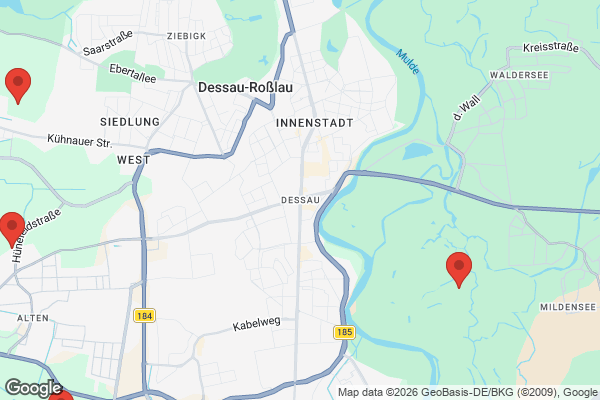 Karte mit Entrümpelungsaufträgen in Dessau-Roßlau