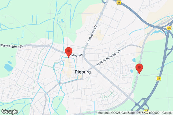 Karte mit Entrümpelungsaufträgen in Dieburg
