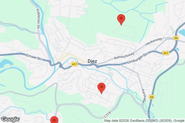 Karte mit Entrümpelungsaufträgen in Diez