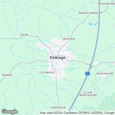 Karte von Dinklage und Umgebung