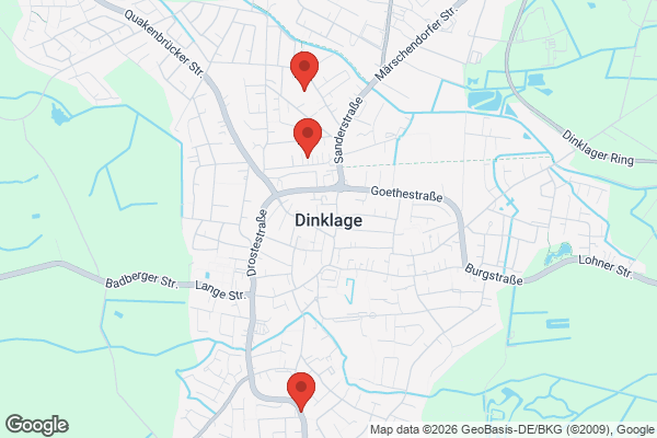 Karte mit Entrümpelungsaufträgen in Dinklage