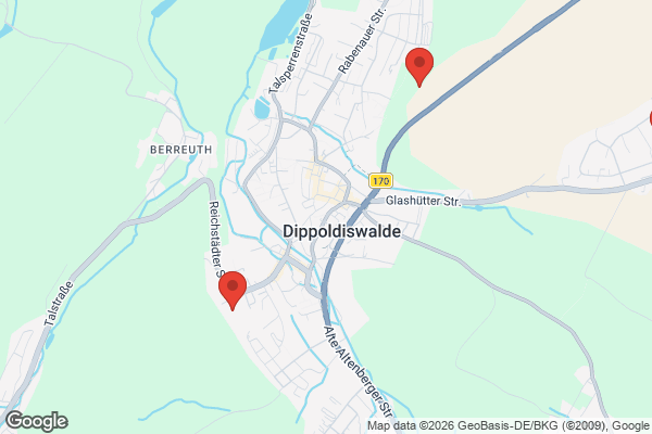 Karte mit Entrümpelungsaufträgen in Dippoldiswalde