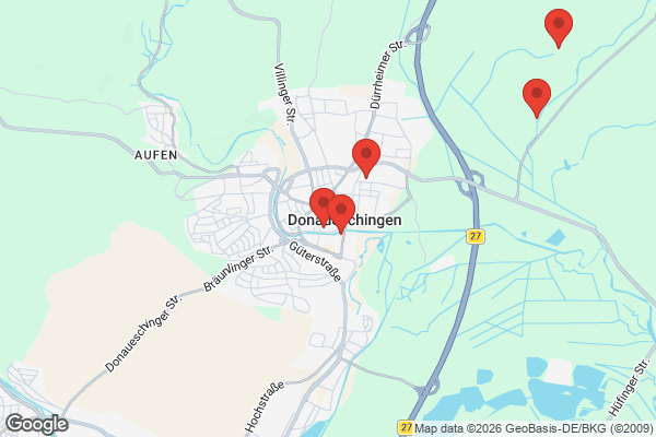 Karte mit Entrümpelungsaufträgen in Donaueschingen