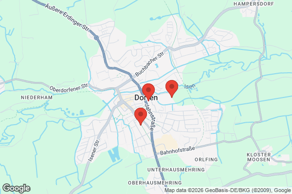 Karte mit Entrümpelungsaufträgen in Dorfen