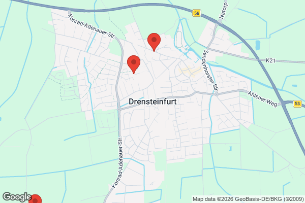 Karte mit Entrümpelungsaufträgen in Drensteinfurt