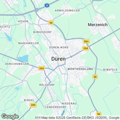Karte von Düren und Umgebung
