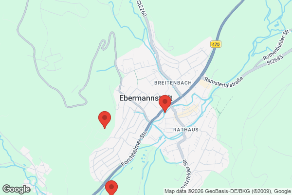 Karte mit Entrümpelungsaufträgen in Ebermannstadt