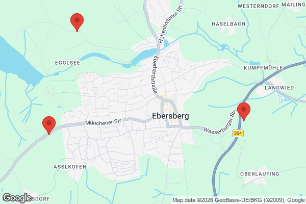 Karte mit Entrümpelungsaufträgen in Ebersberg