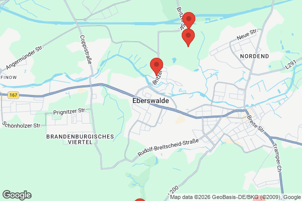 Karte mit Entrümpelungsaufträgen in Eberswalde