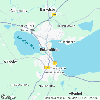Karte von Eckernförde und Umgebung