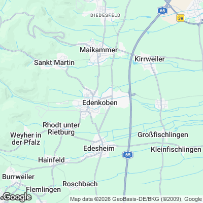 Karte von Edenkoben und Umgebung