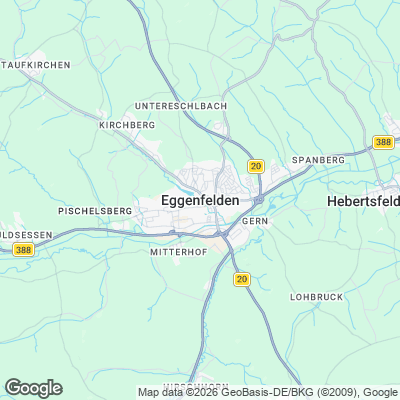 Karte von Eggenfelden und Umgebung