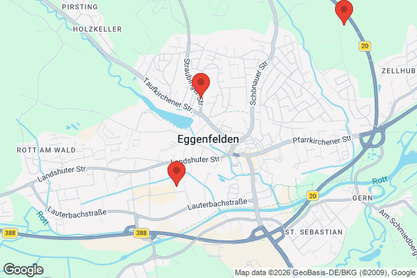 Karte mit Entrümpelungsaufträgen in Eggenfelden