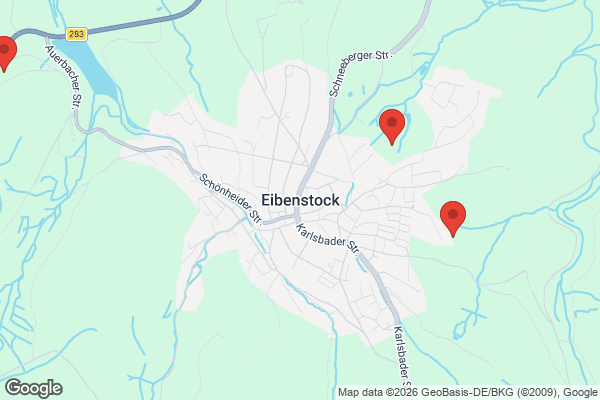 Karte mit Entrümpelungsaufträgen in Eibenstock