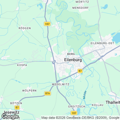 Karte von Eilenburg und Umgebung
