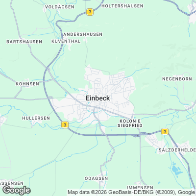 Karte von Einbeck und Umgebung