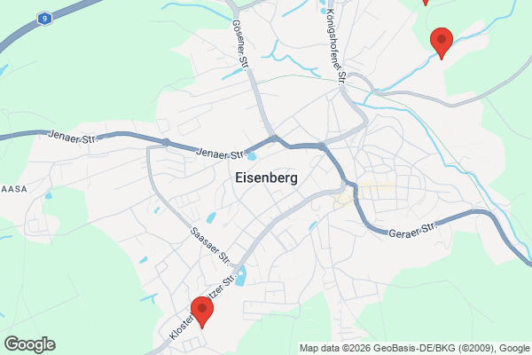 Karte mit Entrümpelungsaufträgen in Eisenberg