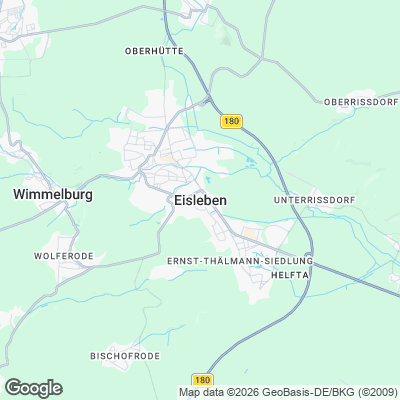 Karte von Eisleben und Umgebung
