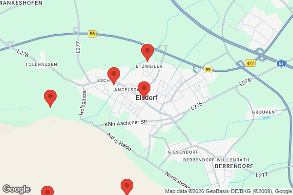 Karte mit Entrümpelungsaufträgen in Elsdorf