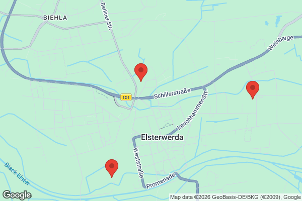 Karte mit Entrümpelungsaufträgen in Elsterwerda