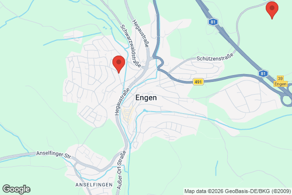 Karte mit Entrümpelungsaufträgen in Engen