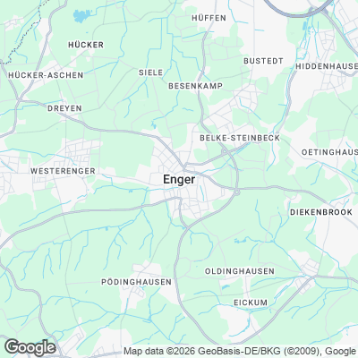 Karte von Enger und Umgebung