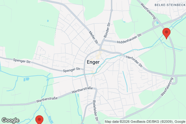 Karte mit Entrümpelungsaufträgen in Enger
