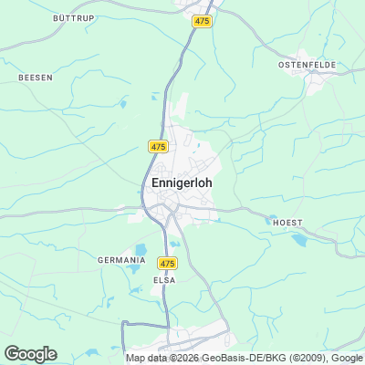 Karte von Ennigerloh und Umgebung