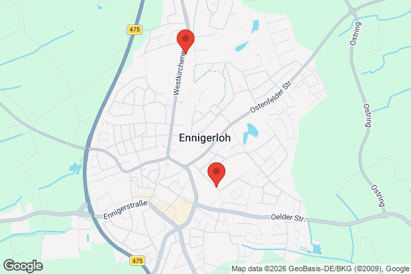Karte mit Entrümpelungsaufträgen in Ennigerloh