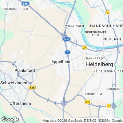 Karte von Eppelheim und Umgebung