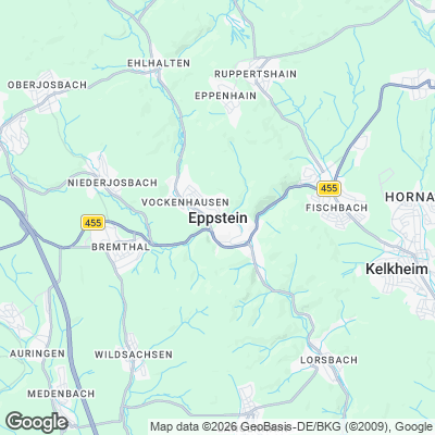 Karte von Eppstein und Umgebung