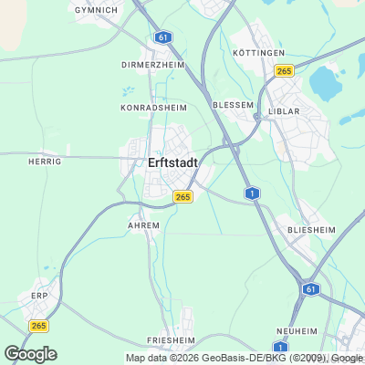 Karte von Erftstadt und Umgebung