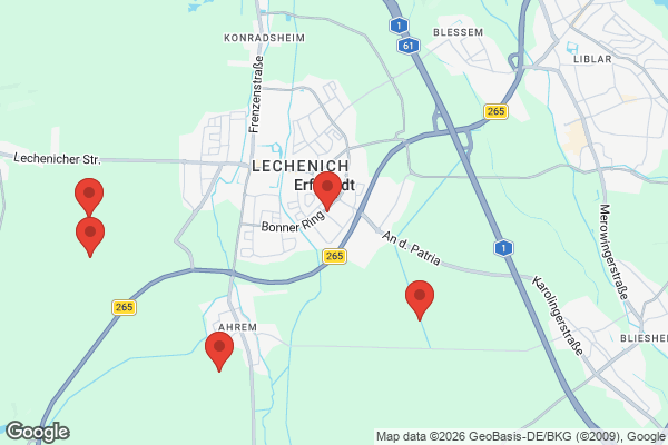 Karte mit Entrümpelungsaufträgen in Erftstadt