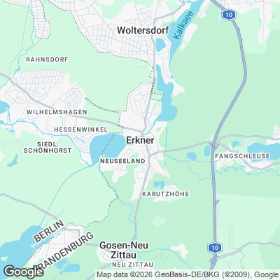 Karte von Erkner und Umgebung