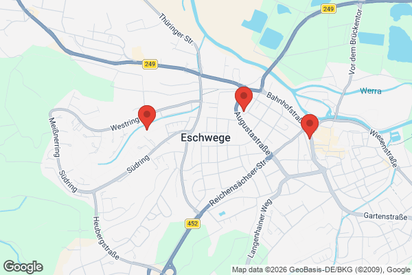 Karte mit Entrümpelungsaufträgen in Eschwege