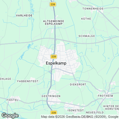 Karte von Espelkamp und Umgebung