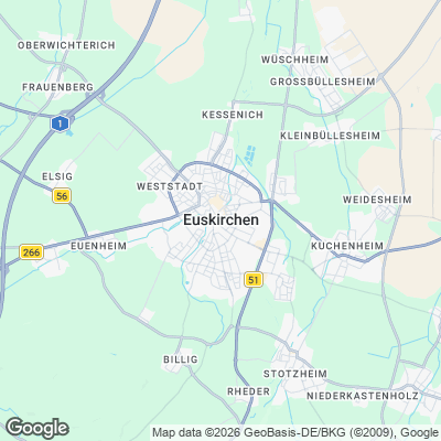 Karte von Euskirchen und Umgebung