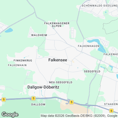 Karte von Falkensee und Umgebung